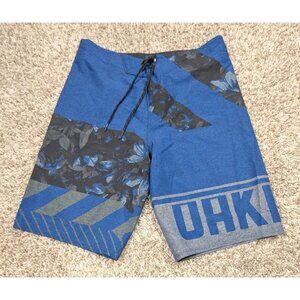 Oakley Boardshorts Performance Mens 32 Swim Trunks Shorts Zip Pocket Beach Surf